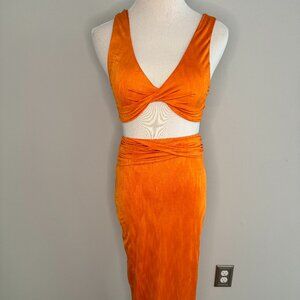 Superdown - Joana Maxi Skirt Set - Tangerine - XS